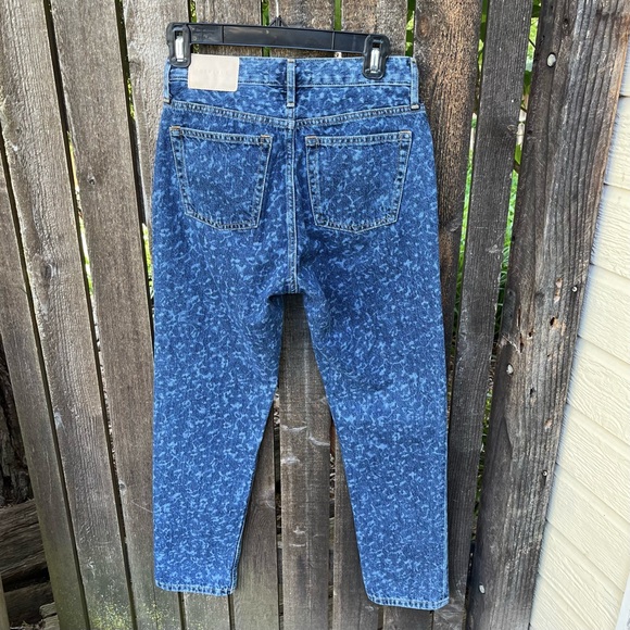 Everlane Wm’s The 90s Cheeky Organic Cotton Jean In Dark Painterly Strokes Sz 25 - Picture 10 of 16